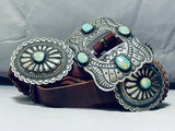 552 Grams Vintage Native American Navajo Royston Turquoise Sterling Silver Concho Belt-Nativo Arts