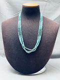 Intricate Disc Heishi Navajo Turquoise Sterling Silver Necklace-Nativo Arts