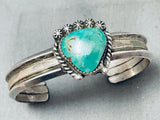 Rare Vintage Native American Hopi Green/turquoise Sterling Silver Bracelet-Nativo Arts