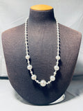 Dazzling Vintage Native American Navajo Sterling Silver Necklace-Nativo Arts
