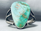 80 Grams Heavy Vintage Native American Navajo Royston Turquoise Sterling Silver Bracelet