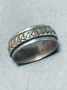 【navajo】vintage ナバホ リング【Stering Silver】 USA製NAVAJOナバホ族L.RAMONE作ヴィンテージネイティブアメリカン