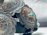 Very Old Wylie Family Vintage Native American Navajo Turquoise Sterling Silver Concho Belt-Nativo Arts