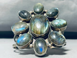 The Best Vintage Native American Navajo Labradorite Sterling Silver Bracelet-Nativo Arts