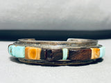 Contemporist Vintage Native American Navajo Ironwood Inlay Sterling Silver Bracelet-Nativo Arts