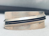 One Of The Most Unique Vintage Native American Navajo Contemporist Sterling Silver Bracelet-Nativo Arts
