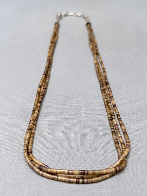 Intricate Vintage Navajo Heishi Sterling Silver Necklace-Nativo Arts