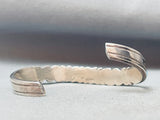 Detailed Inlay Vintage Native American Navajo Cecil Ashley Sterling Silver Bracelet-Nativo Arts
