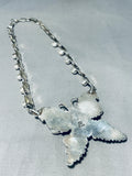 Best Vintage Native American Navajo Butterfly Opal Sterling Silver Necklace-Nativo Arts