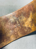Awesome Vintage Native American Navajo Storyteller Sterling Silver Copper Bracelet-Nativo Arts
