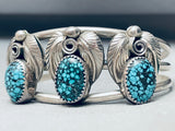 Very Are Blue Jay Turquoise! Vintage Native American Navajo Sterling Silver Bracelet-Nativo Arts