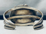 Dove Of Love!! Vintage Native American Navajo Sterling Silver Inlay Bracelet Cuff-Nativo Arts