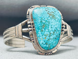 Intricate Vintage Native American Navajo Spiderweb Turquoise Sterling Silver Bracelet-Nativo Arts