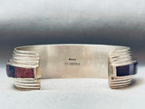 6.5 Inch Wrist Vintage Native American Navajo Sugulite Sterling Silver Bracelet Cuff-Nativo Arts