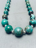 Balls Of Turquoise Vintage Native American Navajo Sterling Silver Necklace-Nativo Arts