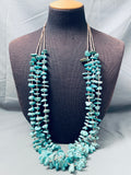 Exceptional 254 Grams Vintage Native American Navajo Heishi Turquoise Necklace