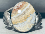 Rivers Of Agate Vintage Native American Navajo Sterling Silver Bracelet-Nativo Arts