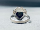 Turquoise Heart Vintage Southwest Sterling Silver Ring-Nativo Arts