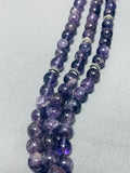 Native American Gasp! Rare Rounded Purple Amethyst Sterling Silver Tube Necklace-Nativo Arts