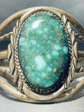 One Of The Most Vivid Ever Vintage Native American Navajo Turquoise Sterling Silver Bracelet-Nativo Arts