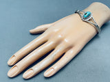 Marvelous Native American Navajo Sonoran Turquoise Sterling Silver Bracelet-Nativo Arts