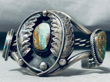 Museum Older Vintage Native American Navajo Royston Turquoise Sterling Silver Bracelet-Nativo Arts