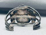 Early Huge Vintage Native American Navajo Petrified Wood Sterling Silver Bracelet-Nativo Arts