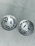 Outstanding Vintage Native American Navajo Sterling Silver Earrings-Nativo Arts