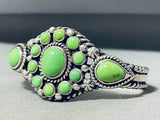 One Of The Best Vintage Native American Navajo Gaspeite Sterling Silver Bracelet-Nativo Arts