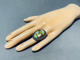 One Of The Best Vintage Native American Navajo Huge Royston Turquoise Sterling Silver Ring-Nativo Arts