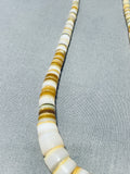 Native American Traditional Vintage Santo Domingo Shell Sterling Silver Necklace-Nativo Arts