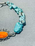 Native American Javari Coriz Santo Domingo Turquoise Spiny Oyster Sterling Silver Bracelet-Nativo Arts