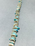 Native American Amazing Vintage Santo Domingo Kingman Turquoise, Shell Sterling Silver Necklace-Nativo Arts