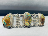 Unique Vintage Native American Navajo Royston Turquoise Sterling Silver Bracelet-Nativo Arts