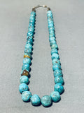 Sparkling Vintage Native American Navajo Turquoise Gumballs Sterling Silver Necklace-Nativo Arts