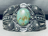 Early Vintage Native American Navajo Royston Turquoise Sterling Silver Button Bracelet-Nativo Arts
