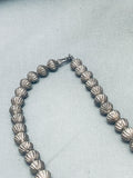 The Most Unique Vintage Native American Navajo Cone Sterling Silver Bead Necklace Old-Nativo Arts