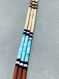 Traditional Vintage Santo Domingo Turquoise Pipestone Sterling Silver Necklace-Nativo Arts