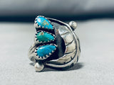 Sensational Vintage Native American Navajo Turquoise Sterling Silver Ring-Nativo Arts