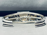 Les Beaker Orvil Jack Turquoise!! Vintage Native American Navajo Sterling Silver Bracelet-Nativo Arts