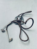 United States One Of A Kind Vintage Native American Navajo Sterling Silver Bolo Tie-Nativo Arts