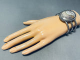 Marshmellow Agate!! Vintage Native American Navajo Sterling Silver Bracelet Old-Nativo Arts