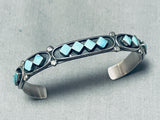Important Vintage Native American Zuni Turquoise Sterling Silver Bracelet-Nativo Arts