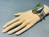 Herb Tsosie Hueg Vintage Native American Navajo Royston Turquoise Sterling Silver Bracelet-Nativo Arts