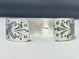 Stampwork Master Gary Reeves Vintage Native American Navajo Sterling Silver Bracelet-Nativo Arts