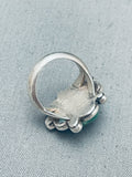 Charming Vintage Native American Navajo Carico Lake Turquoise Sterling Silver Ring-Nativo Arts