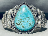 One Of The Most Detailed Vintage Native American Navajo Turquoise Sterling Silver Bracelet-Nativo Arts