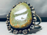 1950s Abreza Signed Vintage Native American Navajo Royston Turquoise Sterling Silver Bracelet-Nativo Arts