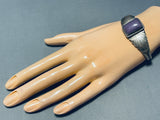 Gorgeous Vintage Native American Navajo Sugulite Sterling Silver Bracelet Cuff-Nativo Arts
