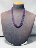 Jaws To Floor Native American Navajo Sugulite Sterling Silver Necklace-Nativo Arts